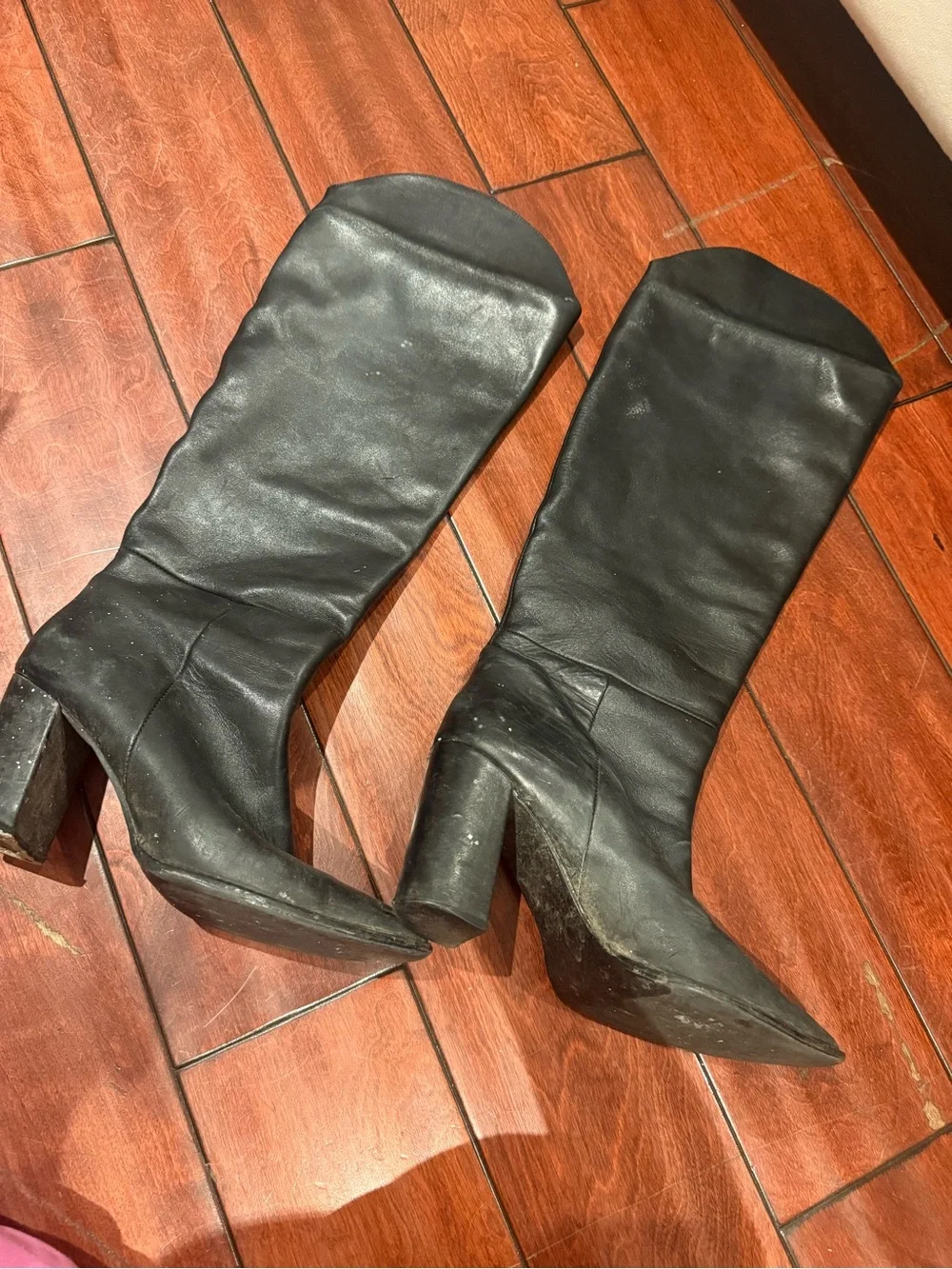 Steve Madden Black High Heel Knee Boots - Women